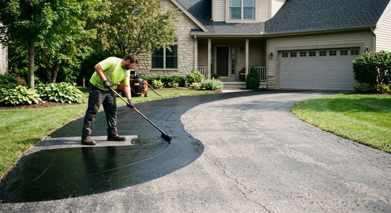 Hot Tar Driveway Sealing in San Antonio, TX